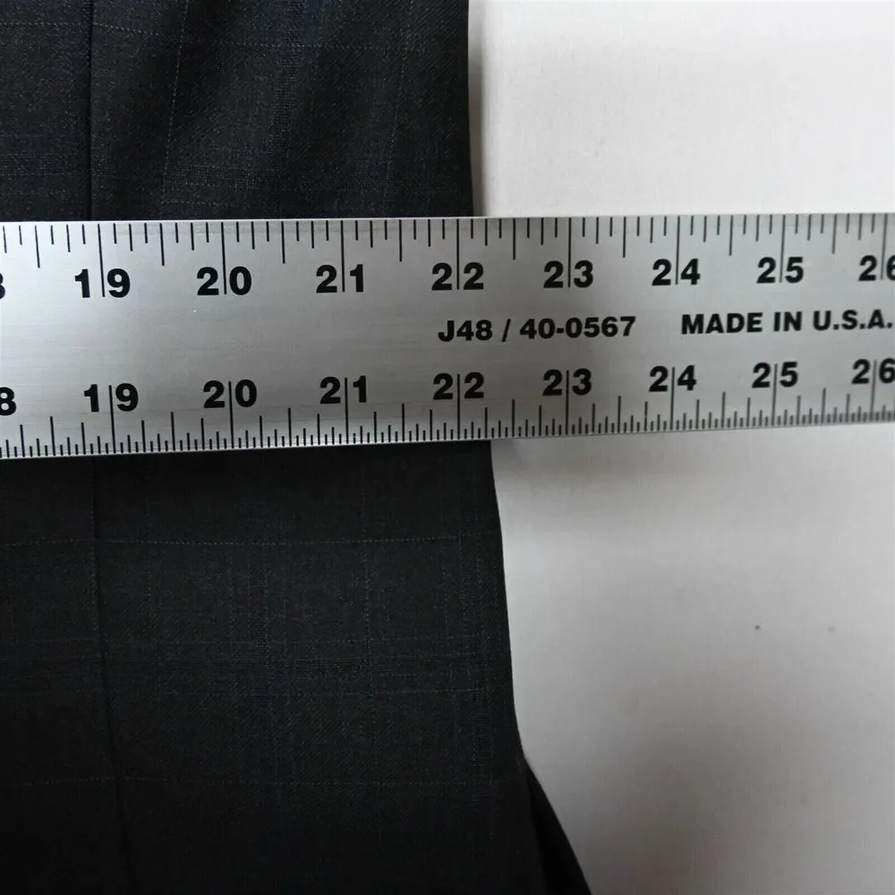 Luigi Bianchi Mantova 44L Gray Plaid 100%‎ Wool Mens Blazer Sport Coat Jacket